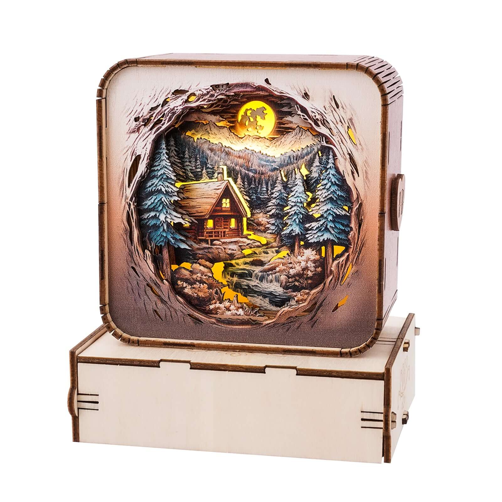 3D Wooden Puzzle Night Light, DIY kits for adults
