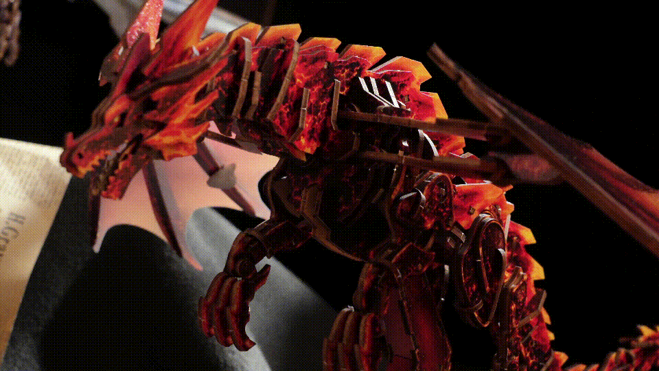 3D Wooden Mechanical Kit - Azure Gold Dragon