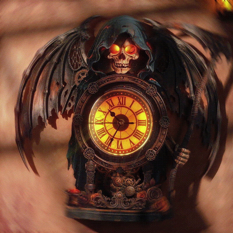 Grim Reaper - 3D Animated Chime Clock