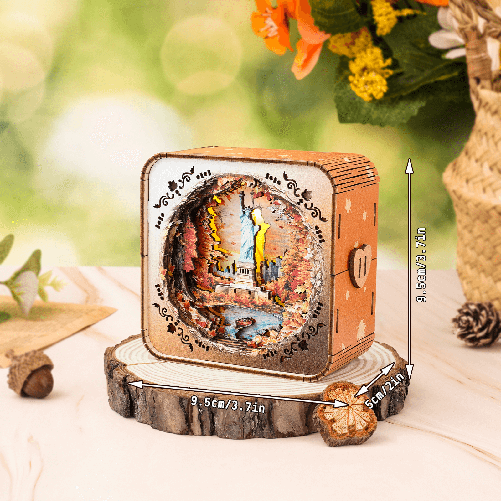 3D Wooden Puzzle Night Light, DIY kits for adults