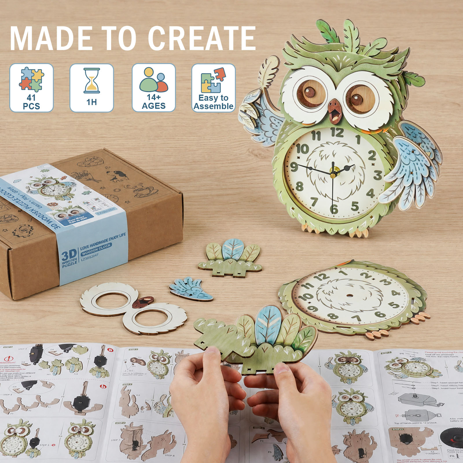 Curious Owl - 3D Decorative Wall & Desk Clock