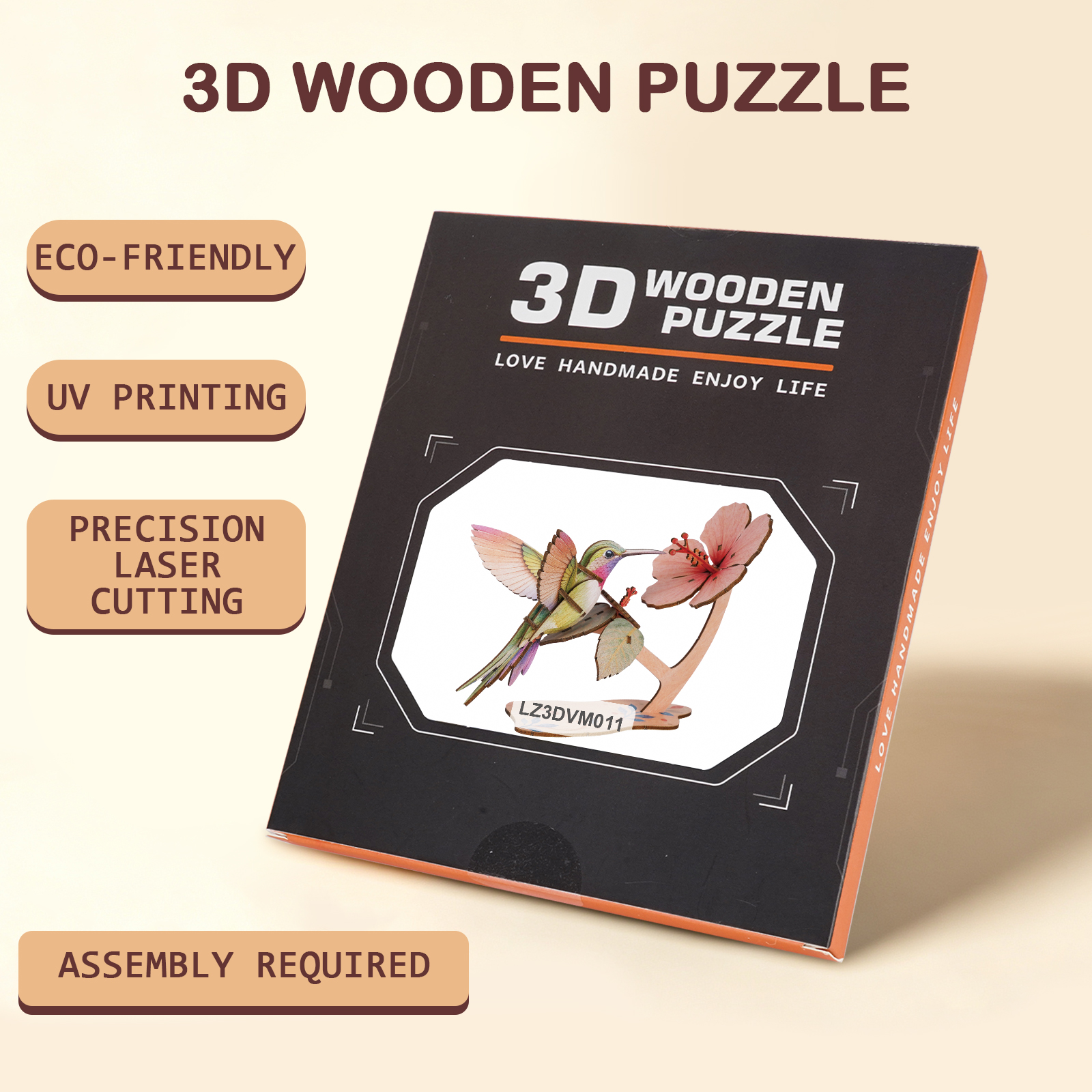 Hummingbird - 3D Wooden Puzzle
