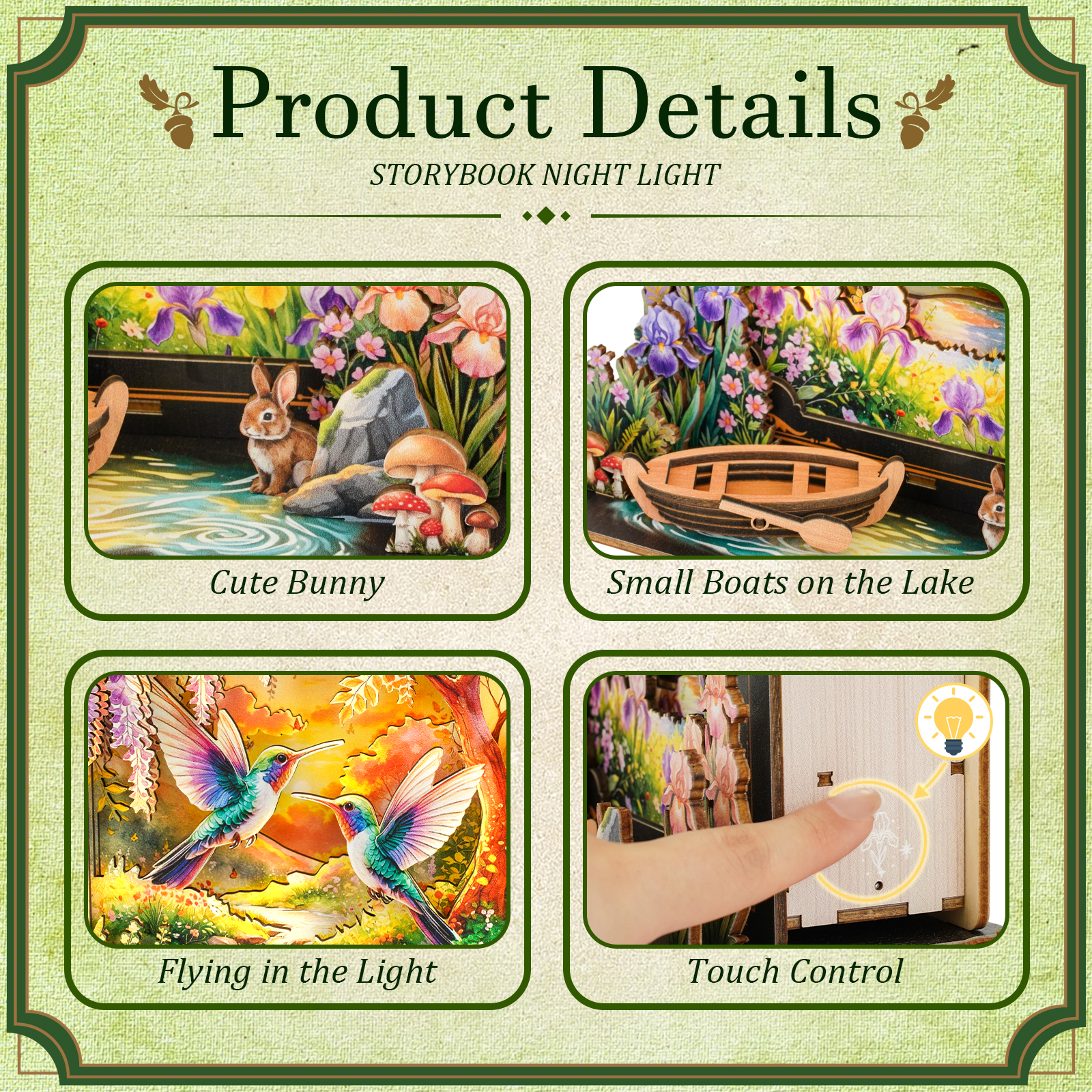 Forest Stream - 3D Storybook Night Light