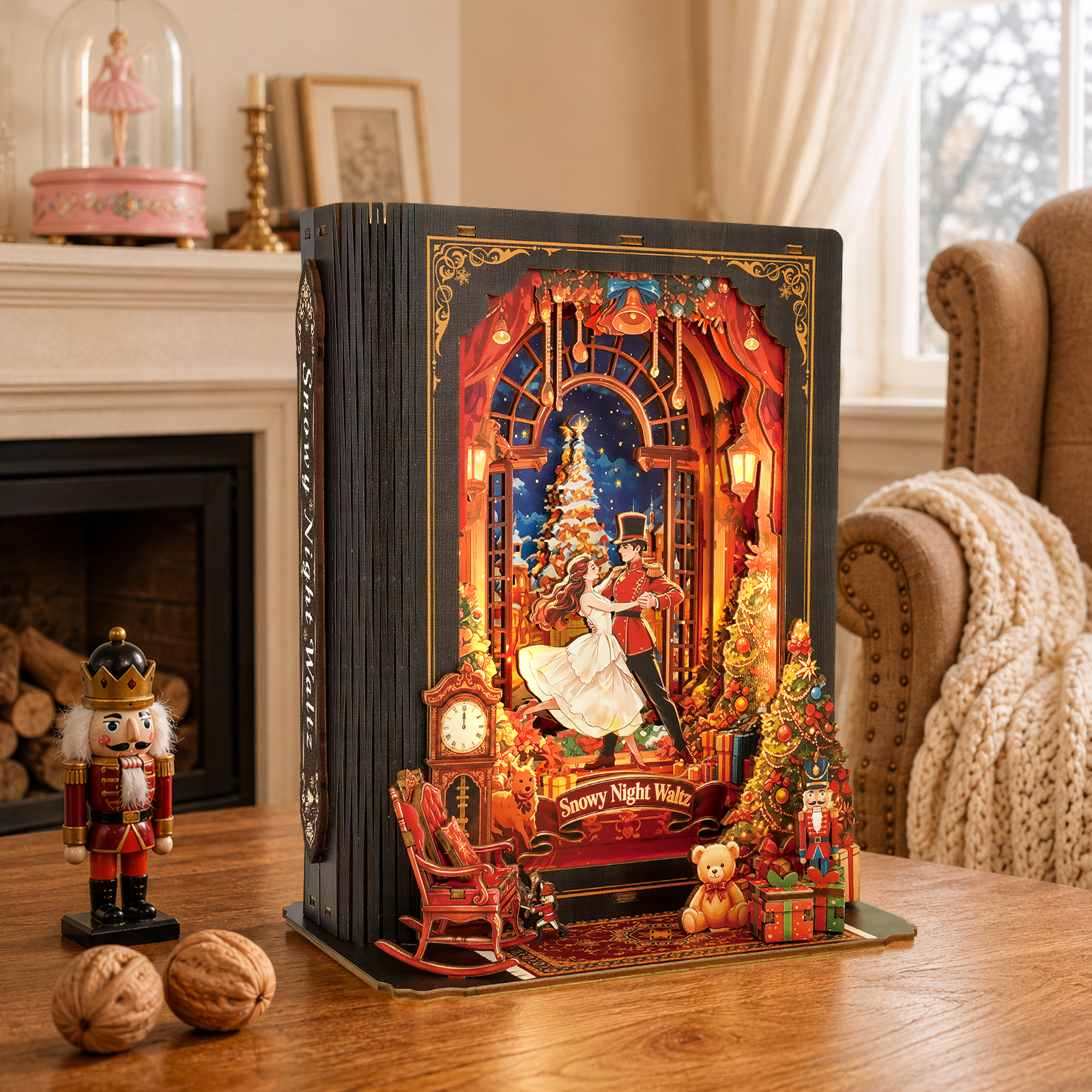 Snowy Night Waltz - 3D Storybook Night Light