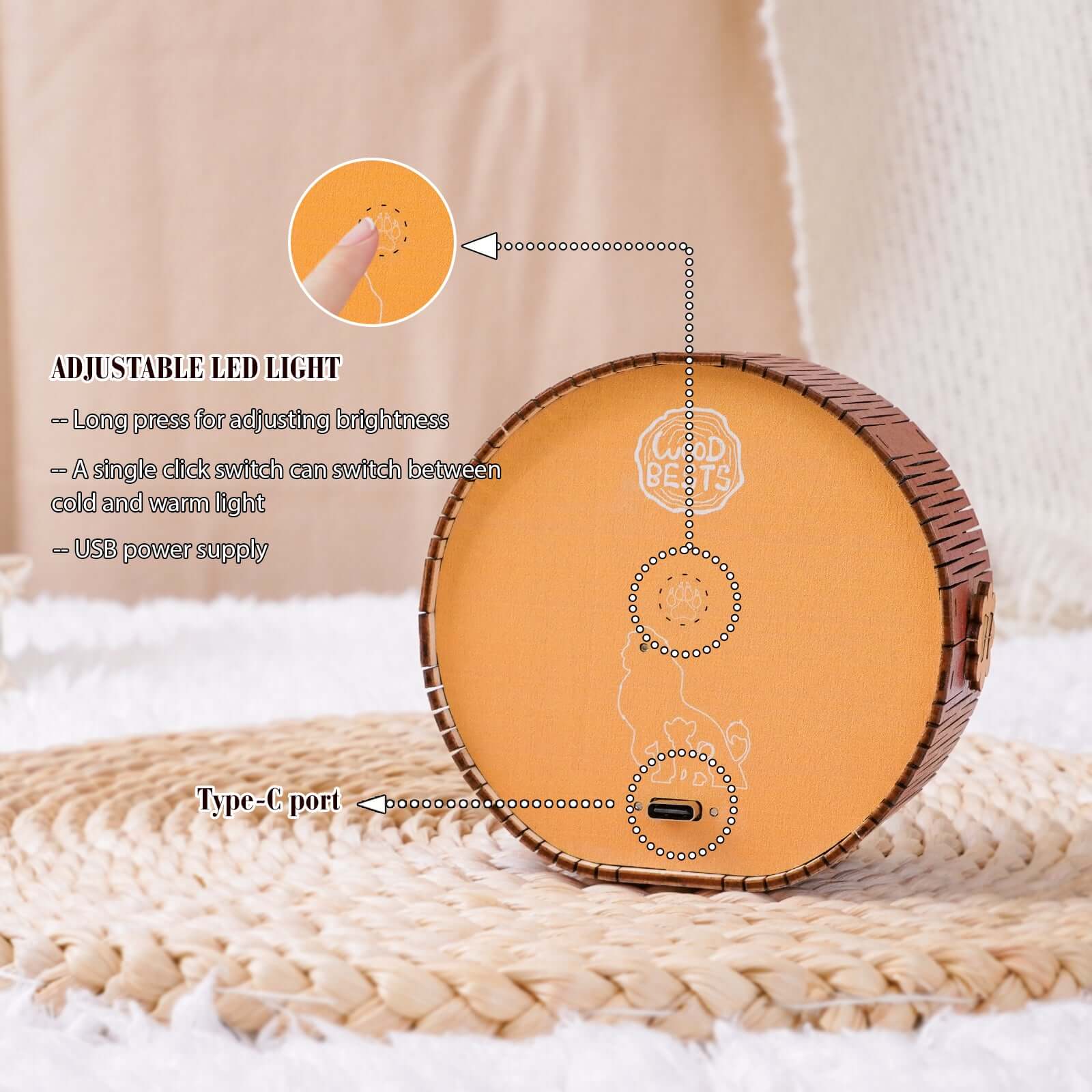 3D Wooden Puzzle Night Light, DIY kits for adults