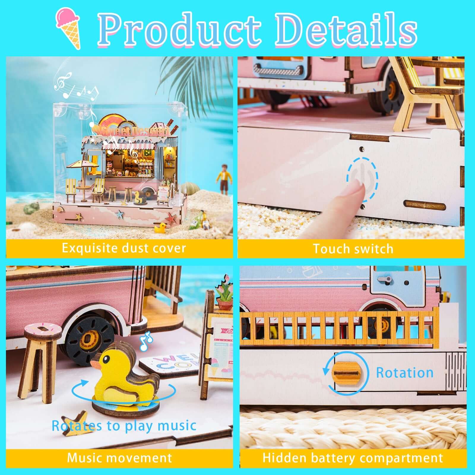 DIY miniature house kit, dollhouse kit for adults