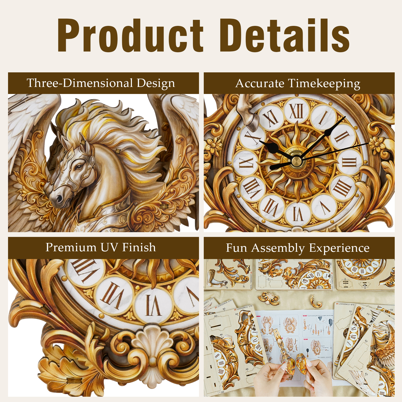 Pegasus Dream - 3D Decorative Wall & Desk Clock