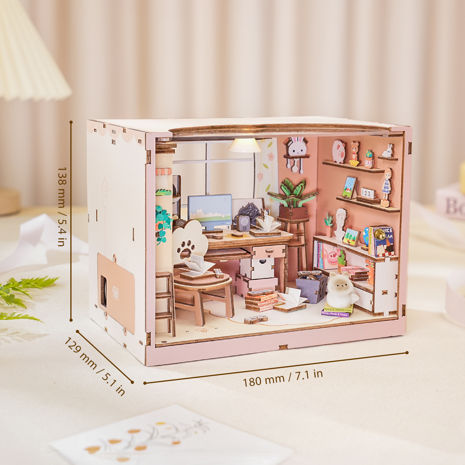 Study Room - 3D Wooden Miniature House Kit