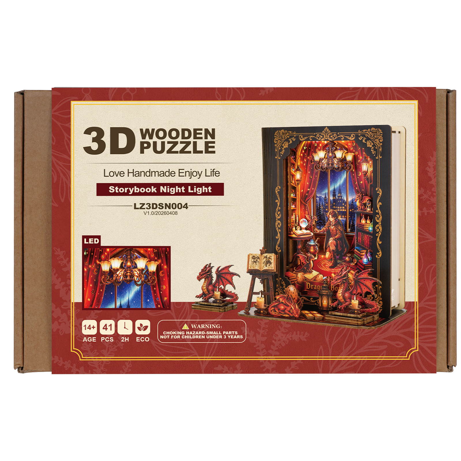 Night of Dragon Bond - 3D Storybook Night Light
