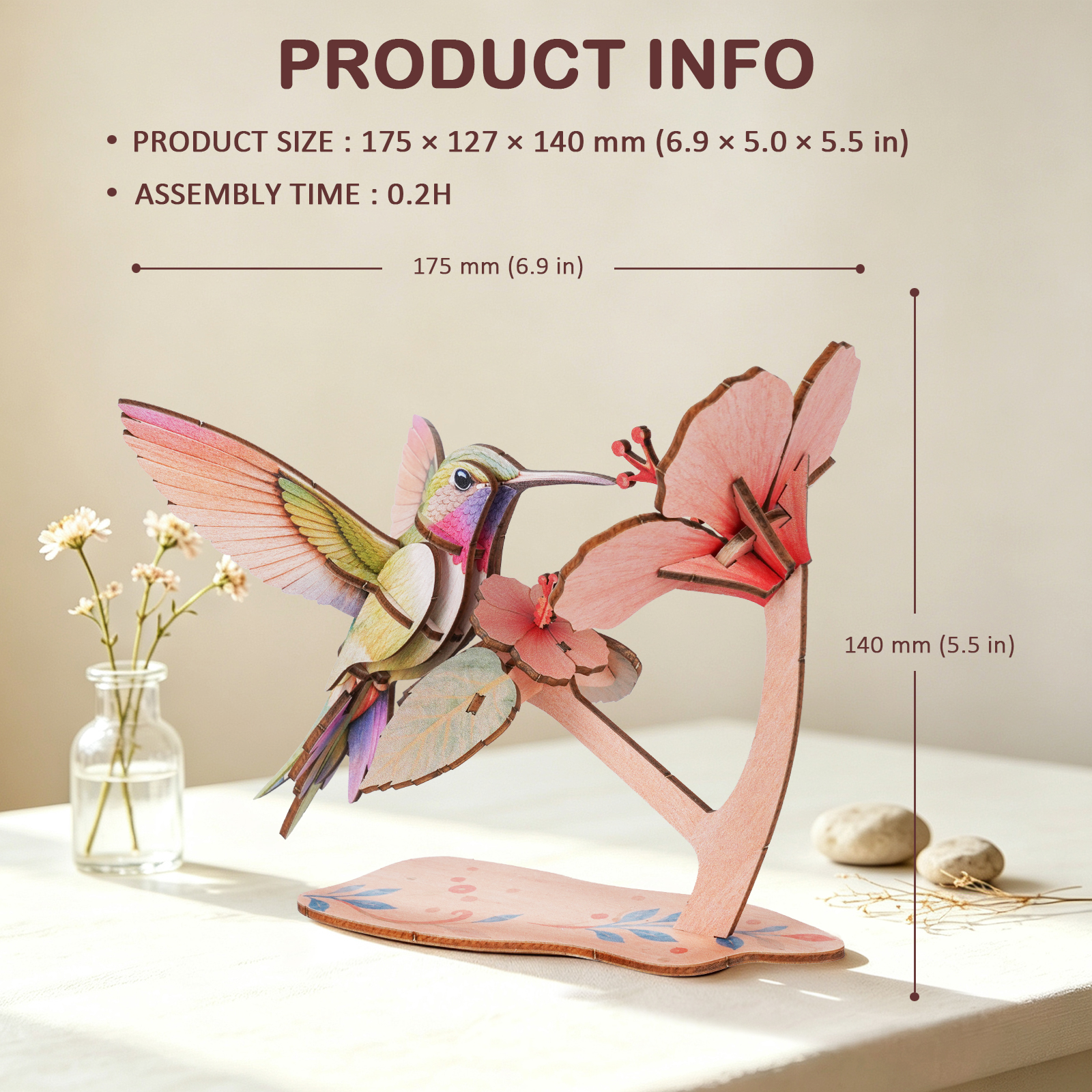 Hummingbird - 3D Wooden Puzzle