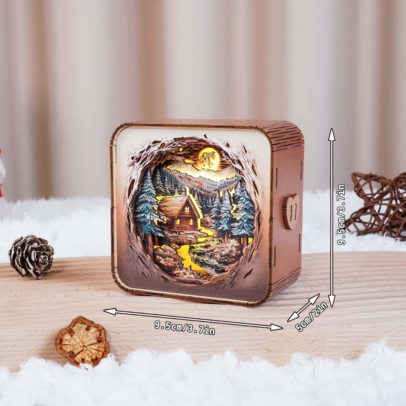 3D Wooden Puzzle Night Light, DIY kits for adults