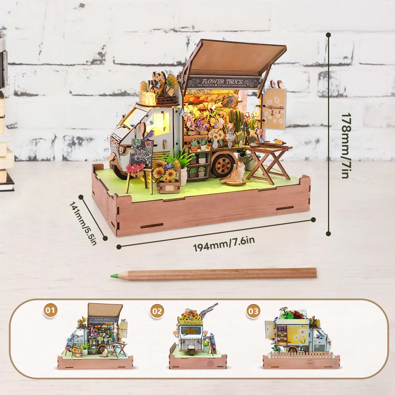 DIY miniature house kit, dollhouse kit for adults