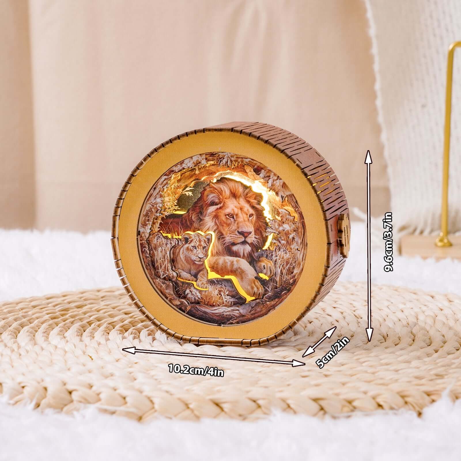 3D Wooden Puzzle Night Light, DIY kits for adults