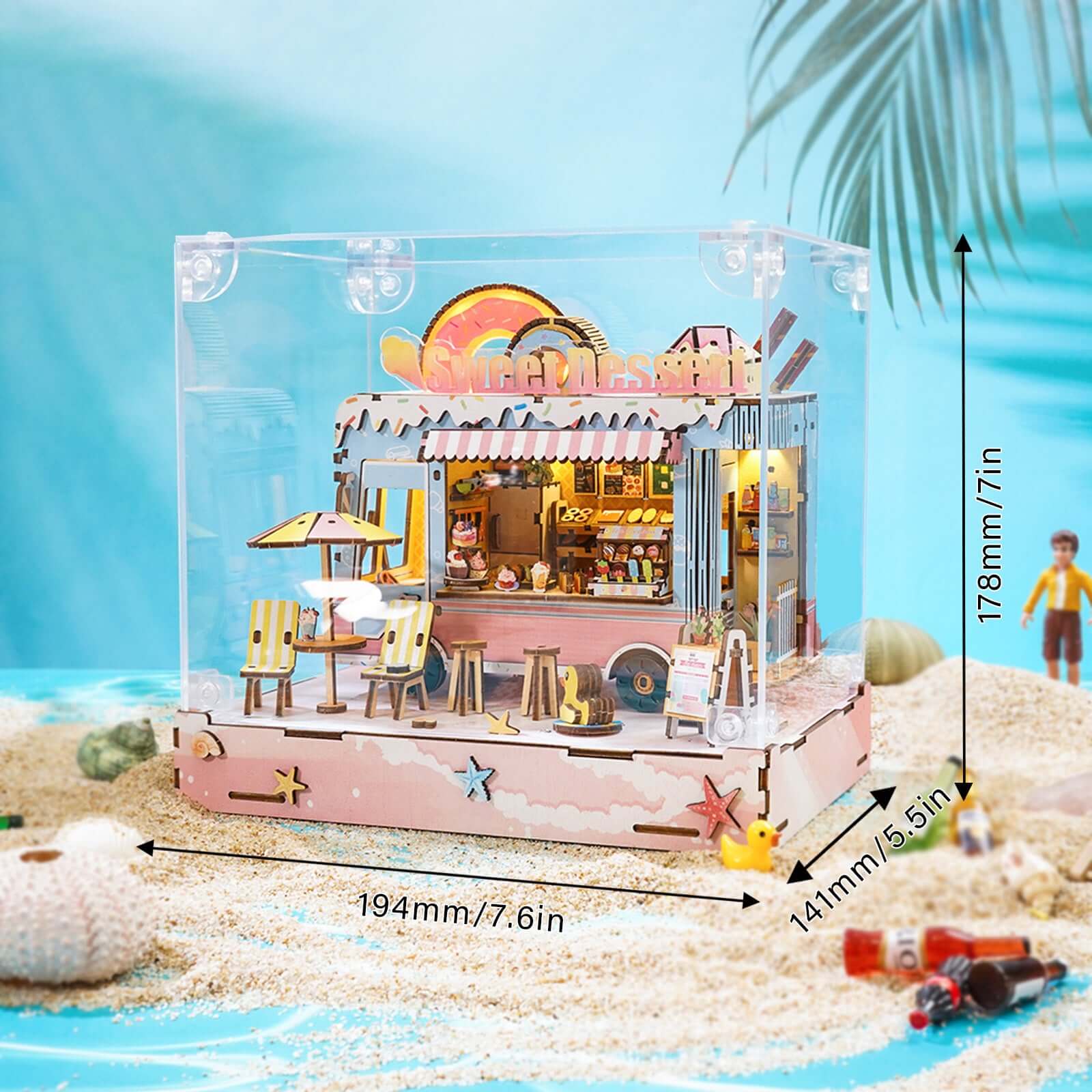 DIY miniature house kit, dollhouse kit for adults