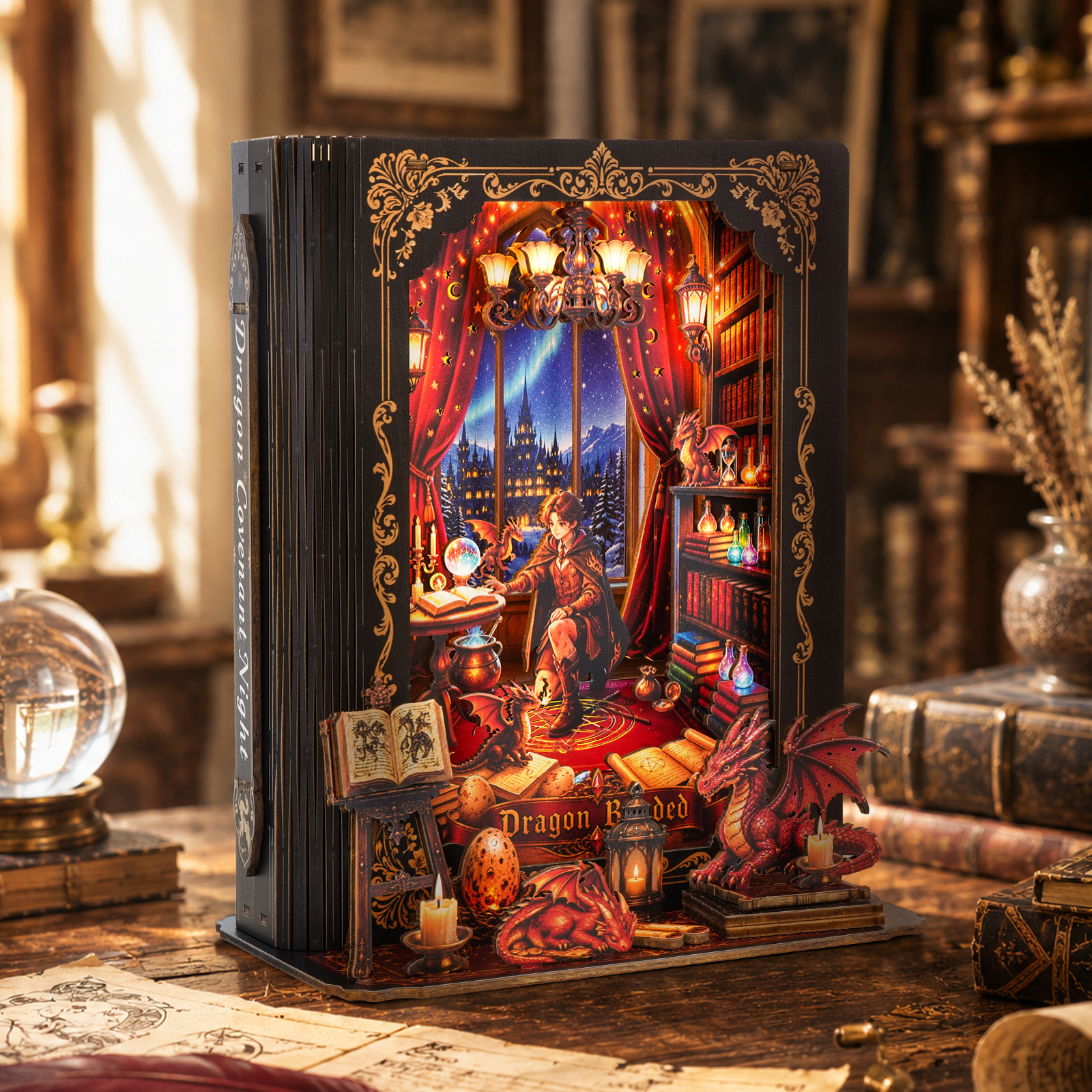 Night of Dragon Bond - 3D Storybook Night Light