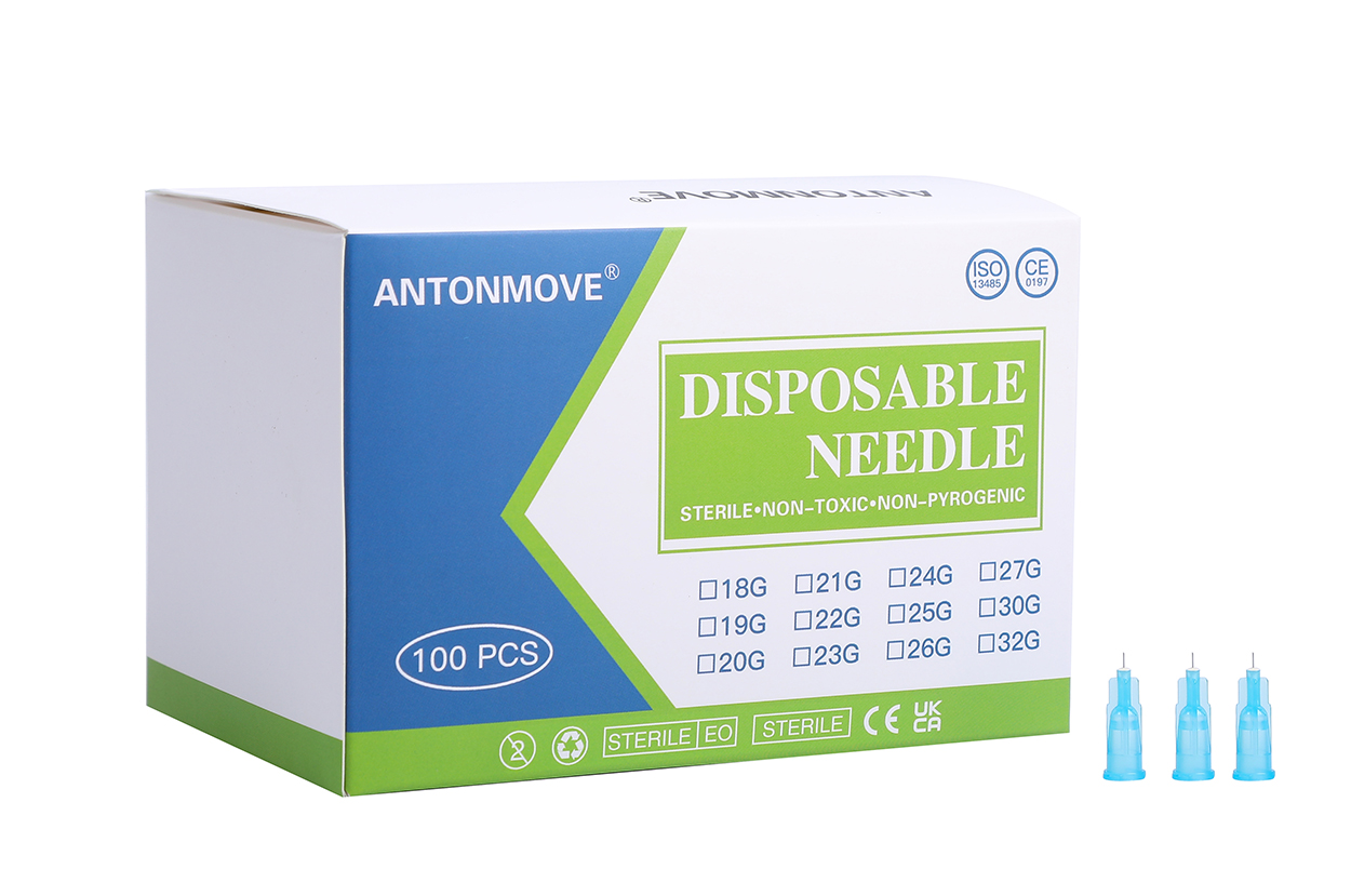 ANTONMOVE 34G Sterile Needles Box Packaging - 100pcs per Box