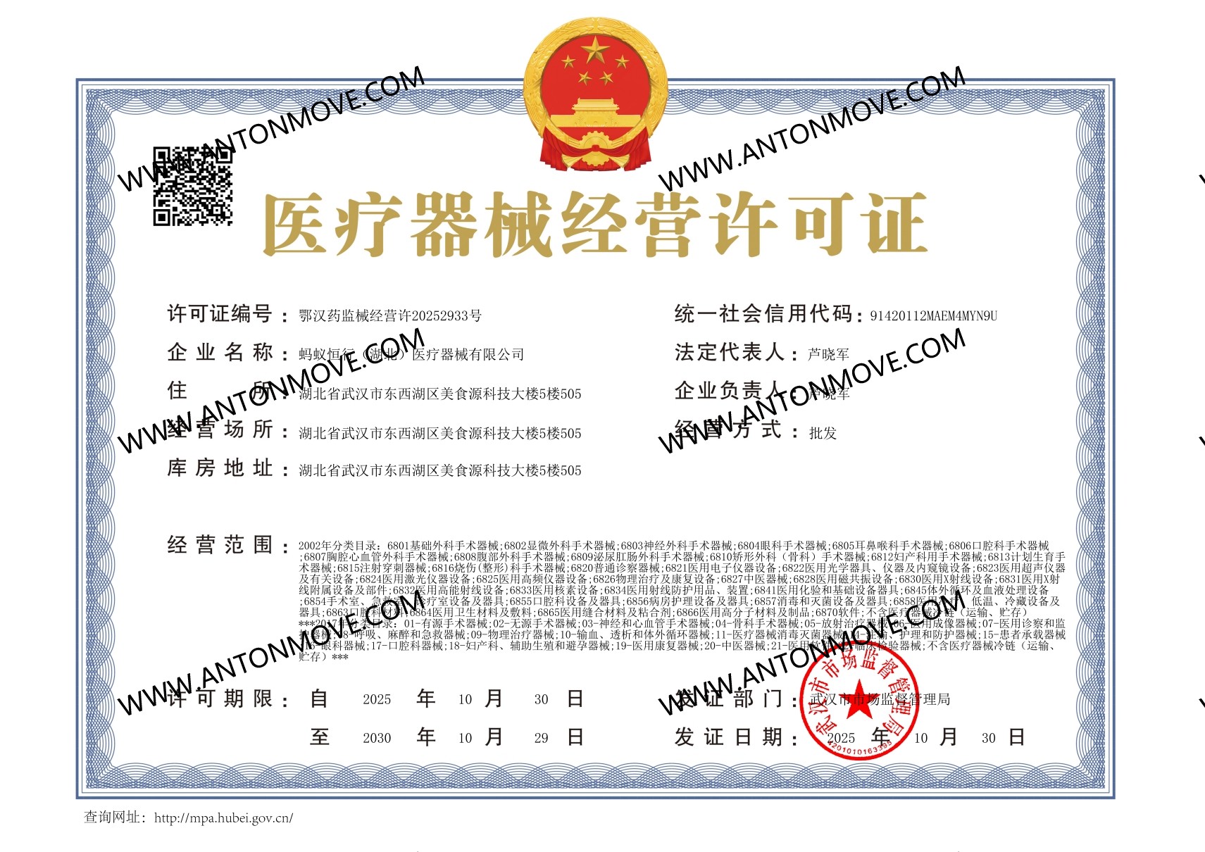 Medical Device Distribution License