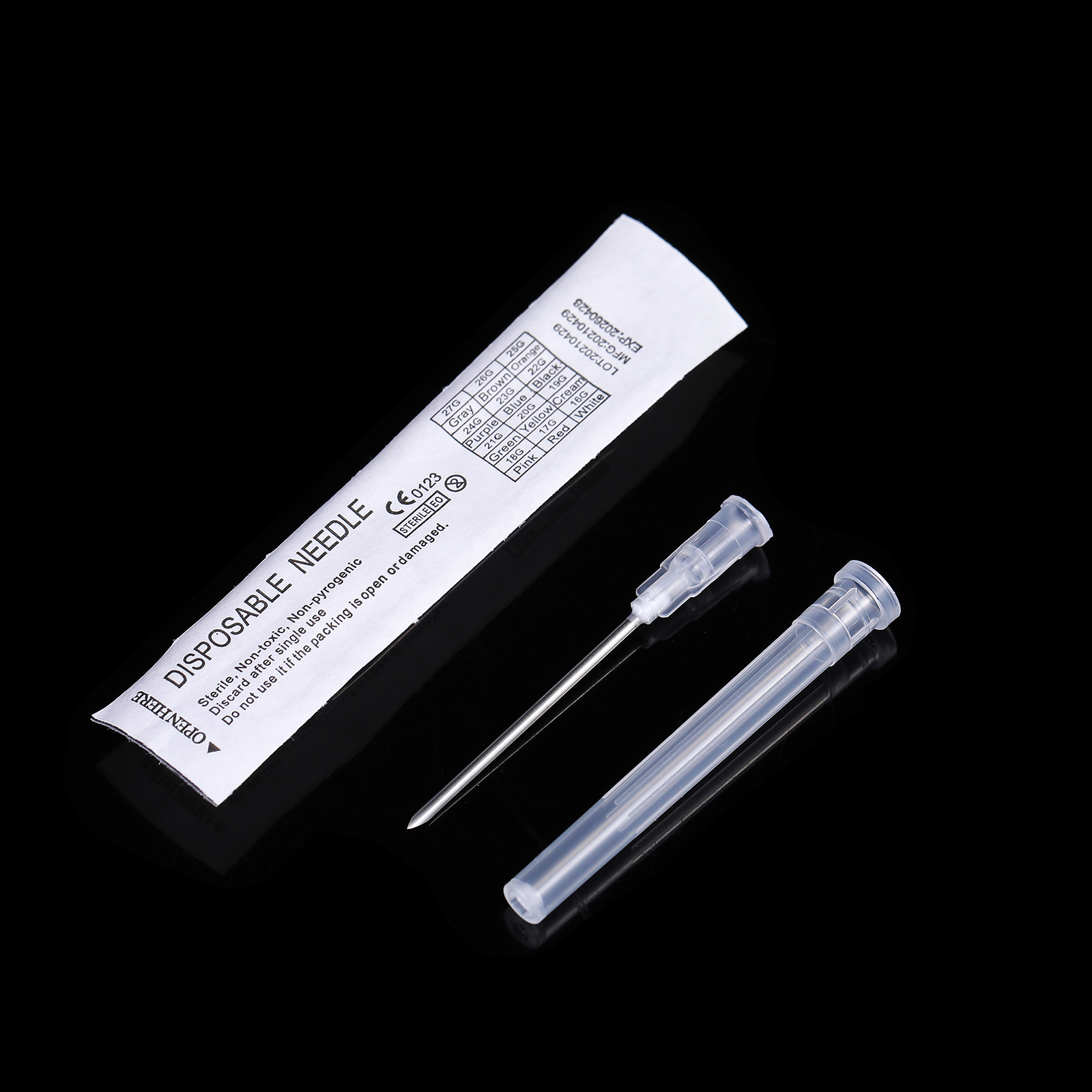 Individually Sealed 16G 38mm Disposable Needles - 100pcs/box