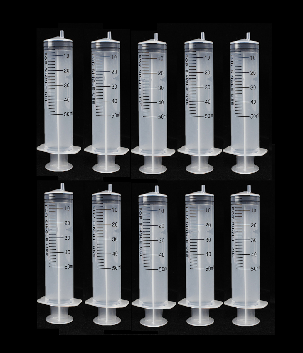 ANTONMOVE 50ml Disposable Sterile Luer Slip Syringe - Medical Grade Large Volume Syringe