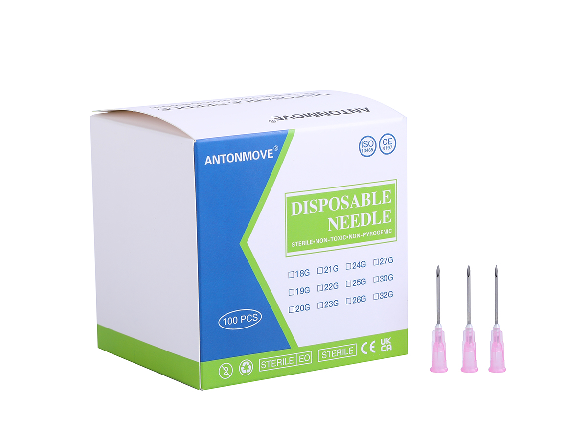 18G Disposable Sterile Needles Box Packaging - 100pcs per box
