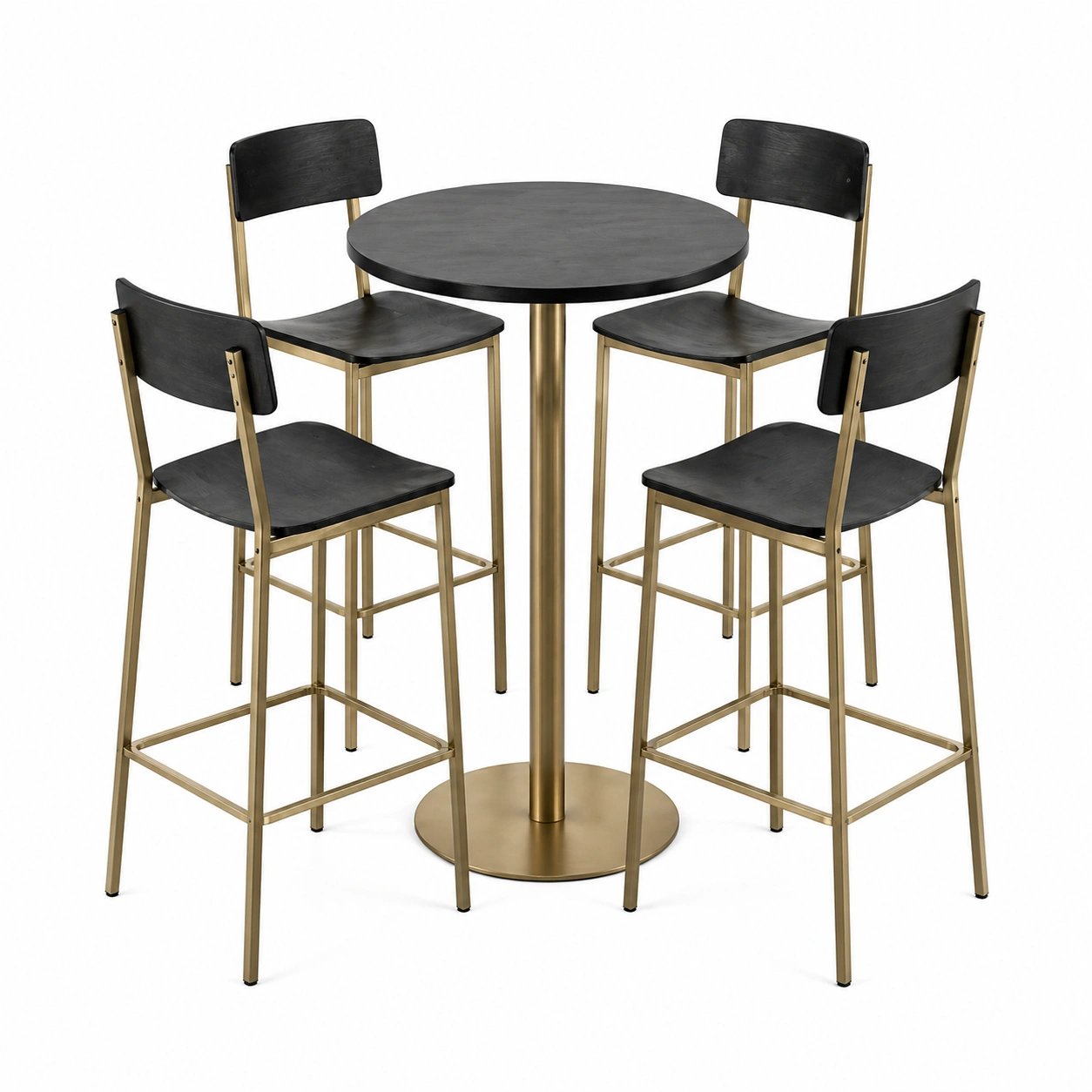 Bar-set holz metall schwarz gold-COZYOLUME