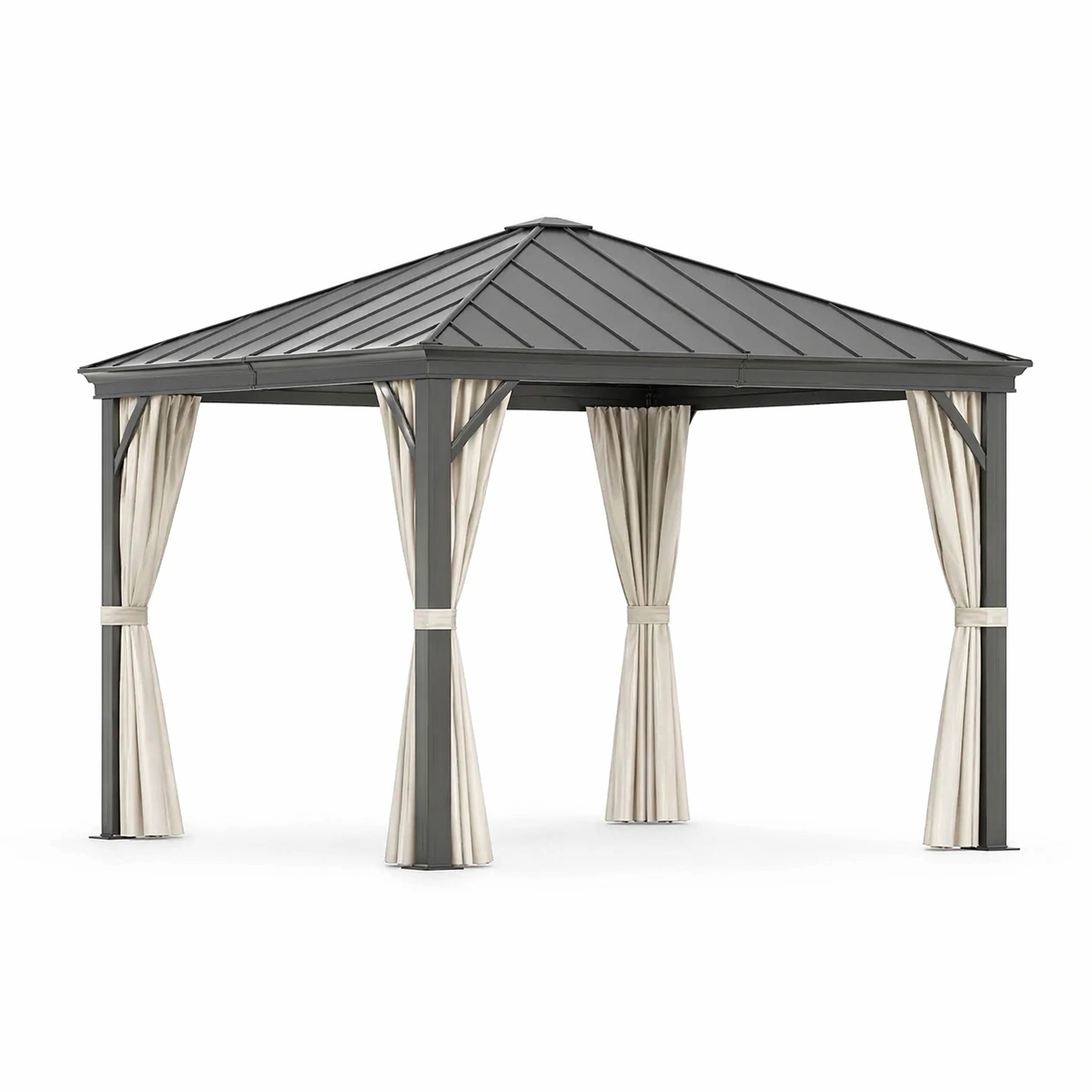 Gartenpavillon Aluminium Polycarbonat Polyester 300 cm x 300 cm-COZYOLUME