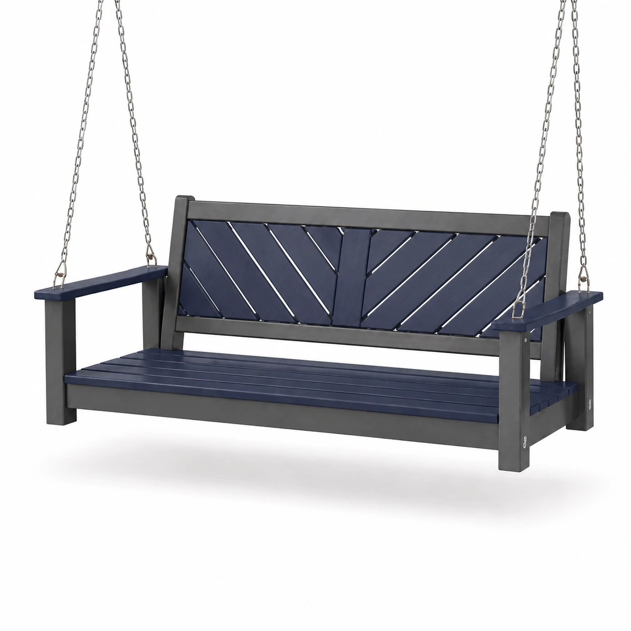Verandenschaukel aus kunststoff blau 150x70x60 cm-COZYOLUME