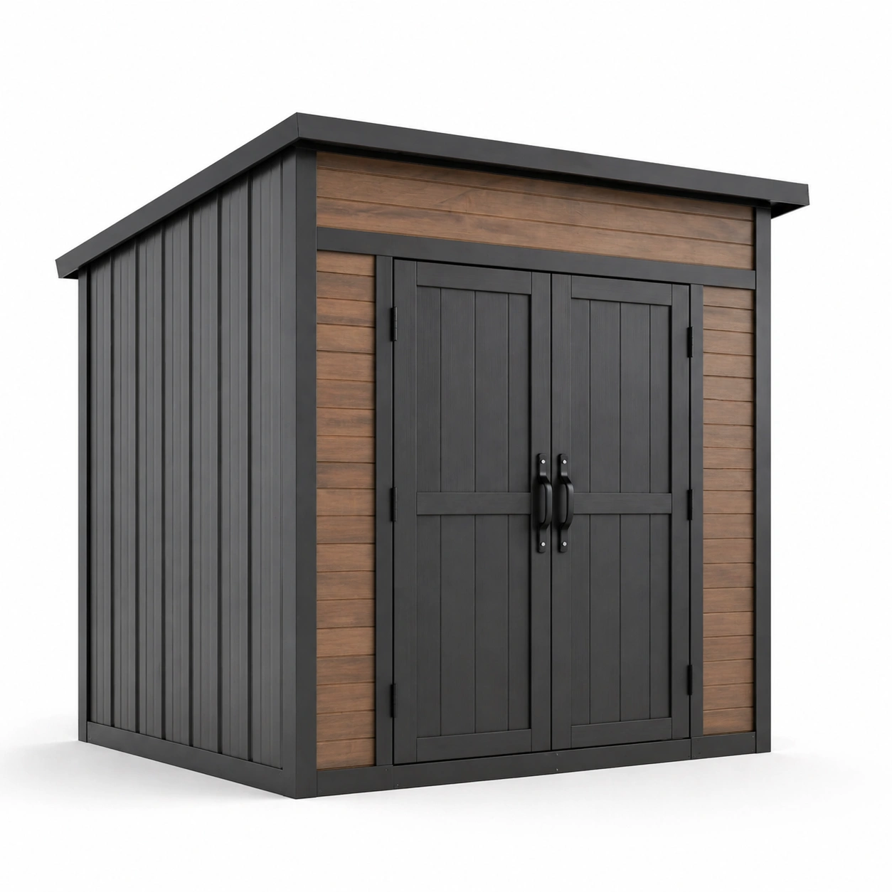 Gartenhaus metall holzoptik 200x150x210 cm-COZYOLUME