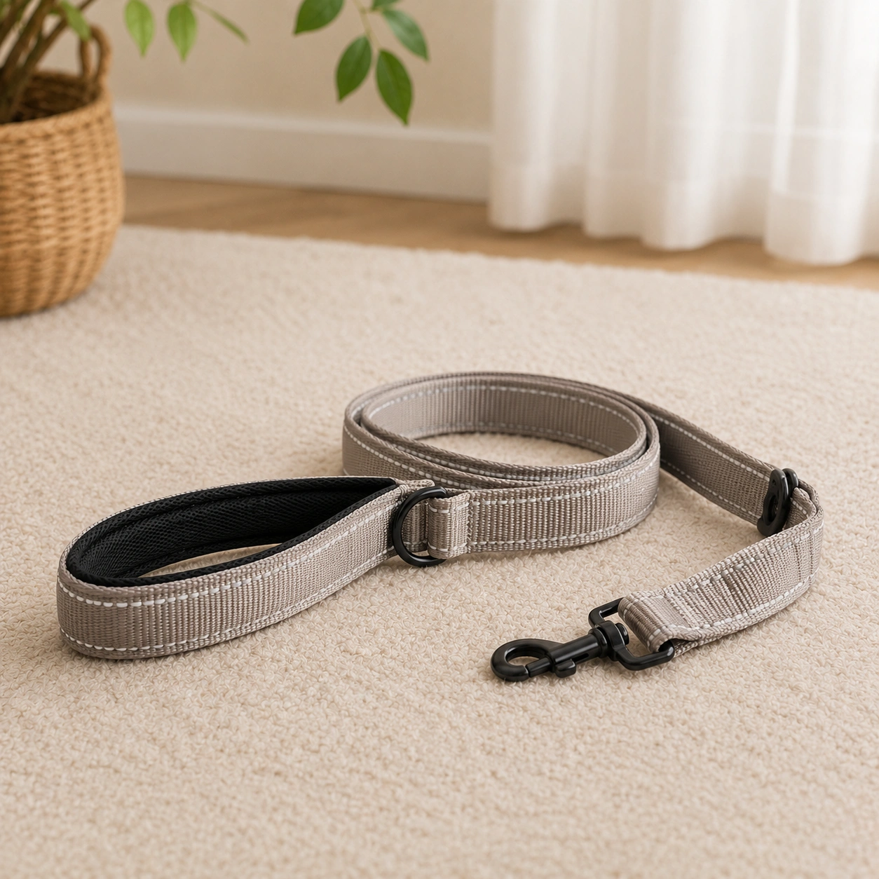 Verstellbare Hundeleine – Beige
