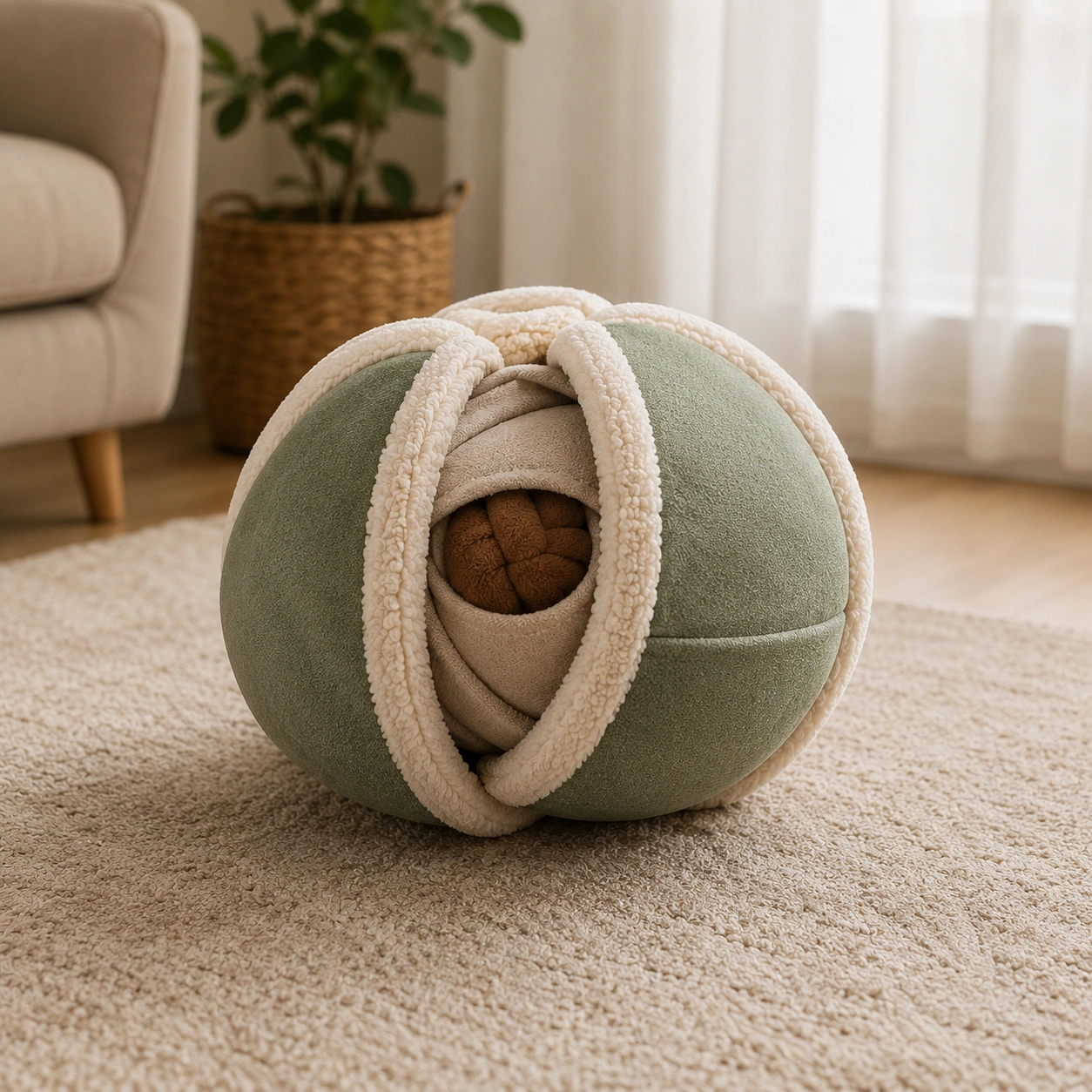 Katzenhohle Ballform – Salbeigrun