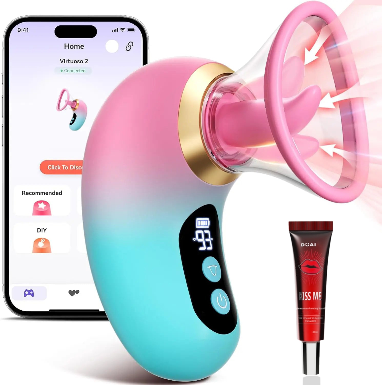 🌸5-in-1 Rose Toy Vibrator | App Control Sucking & Licking Sex Toy