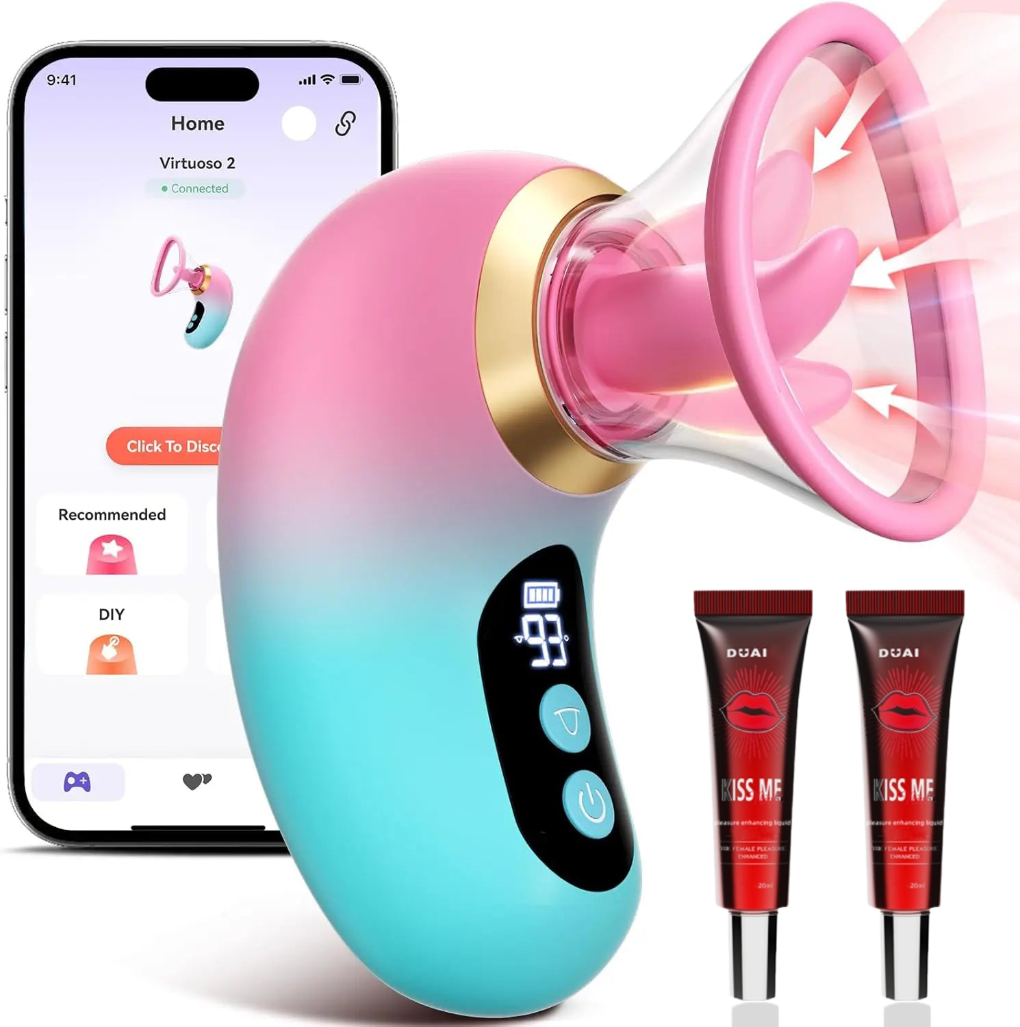 🌸5-in-1 Rose Toy Vibrator | App Control Sucking & Licking Sex Toy