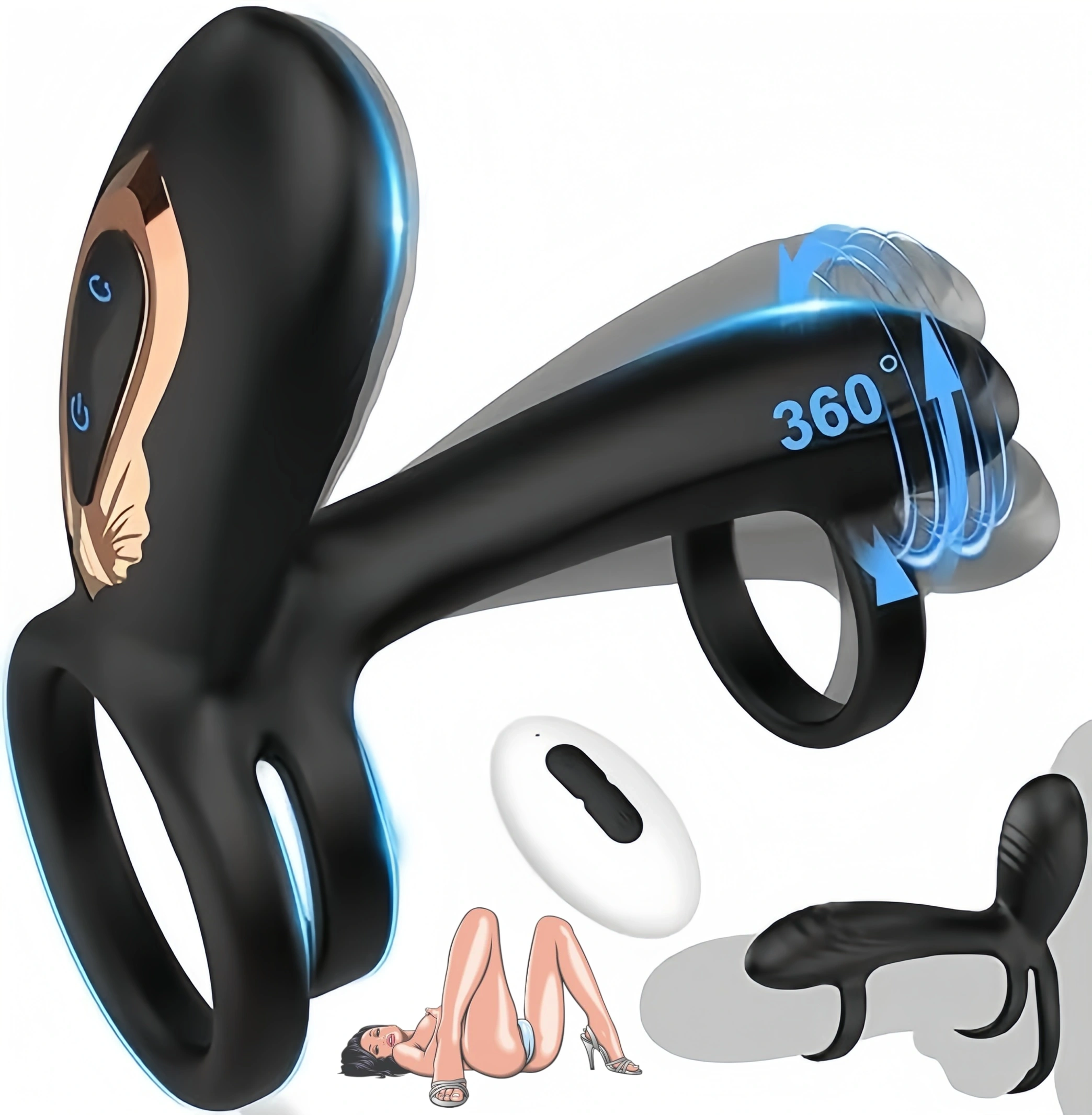 🔥🍆2026 Upgraded 10 Vibration Modes Penis Sleeve Extender with 360° Twisting G-Spot Stimulator -💪Phantom Grip™🔥