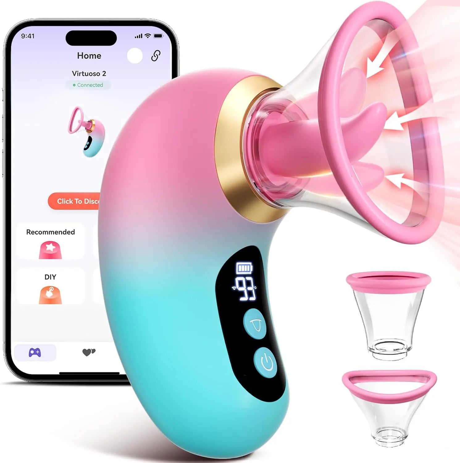 🌸5-in-1 Rose Toy Vibrator | App Control Sucking & Licking Sex Toy