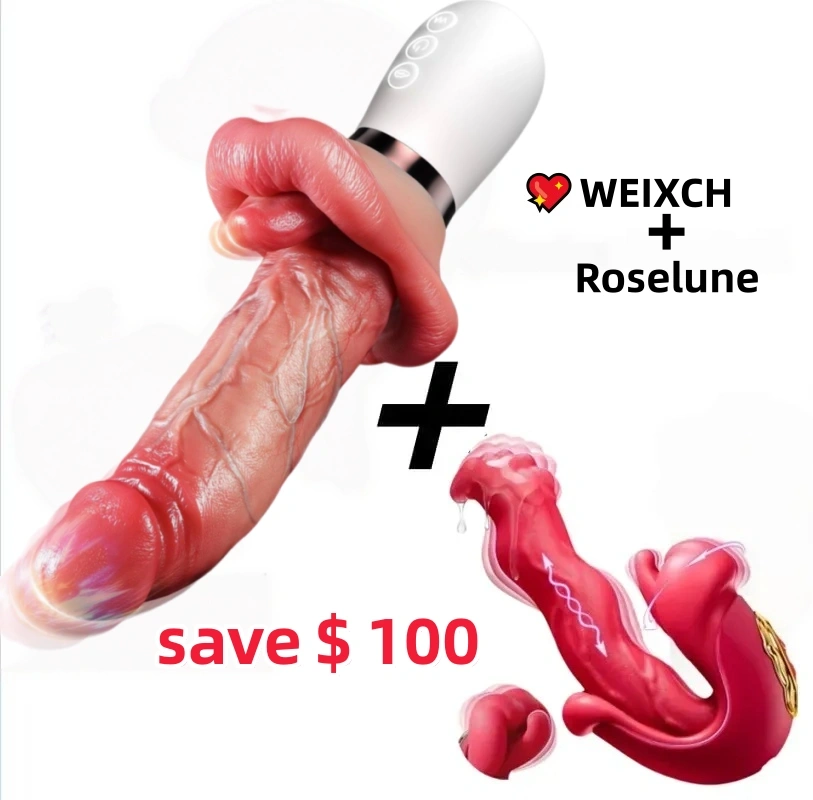👅2026 Realistic Telescopic Dildo Vibrator😍WEIXCH™—— with Tongue Motion, Heat & Powerful Vibration
