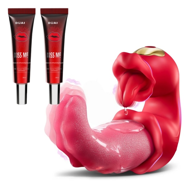 🌸 2026 Next-Gen Realistic Tongue 6-in-1 Pelvic Floor Wellness Massager - 🌹Crimson Orchid™👅