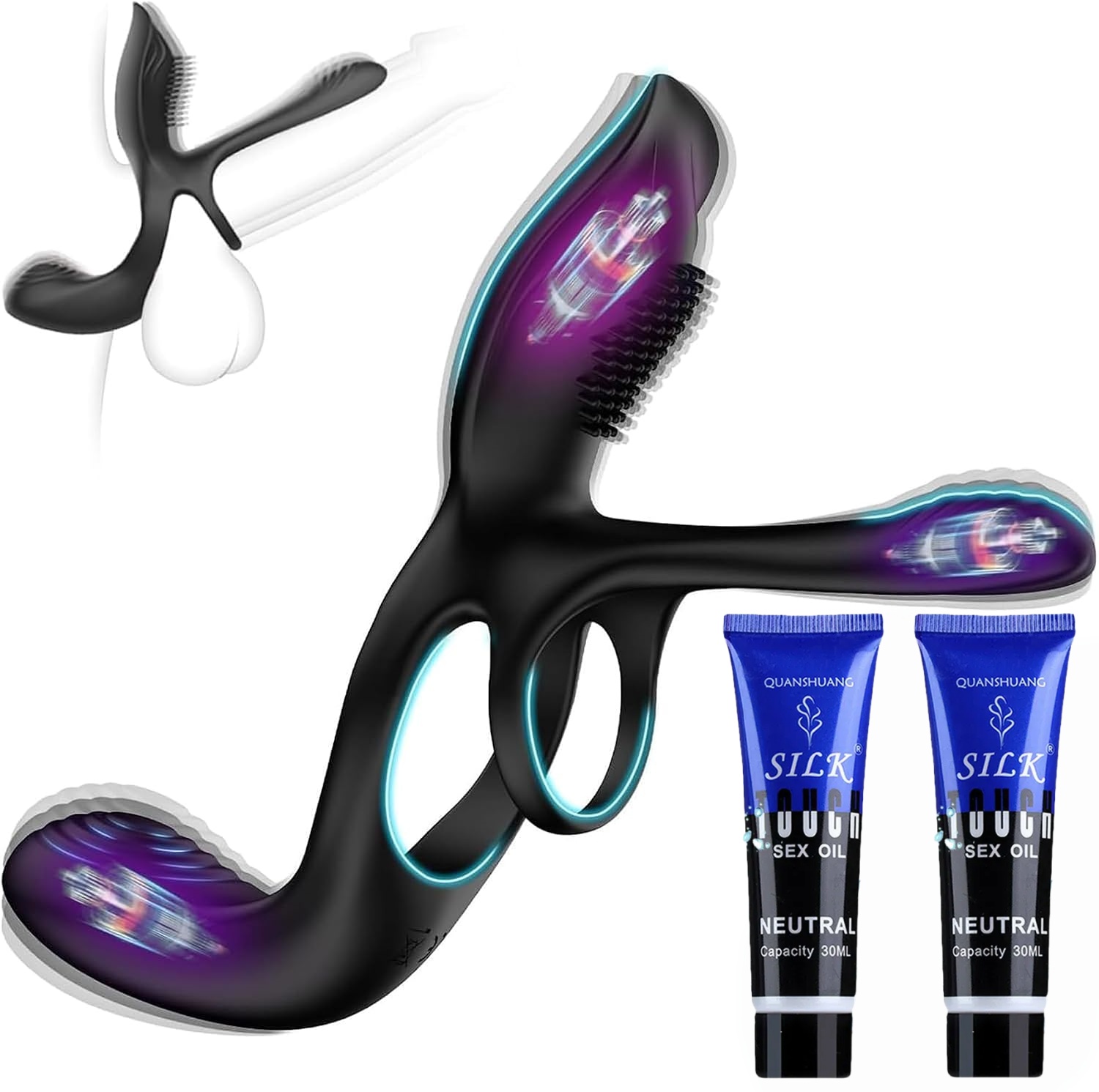 Viresta™ 💞 3-in-1 Couple Vibrator Ring — 10 Modes, Dual Stimulation & Intense Pleasure