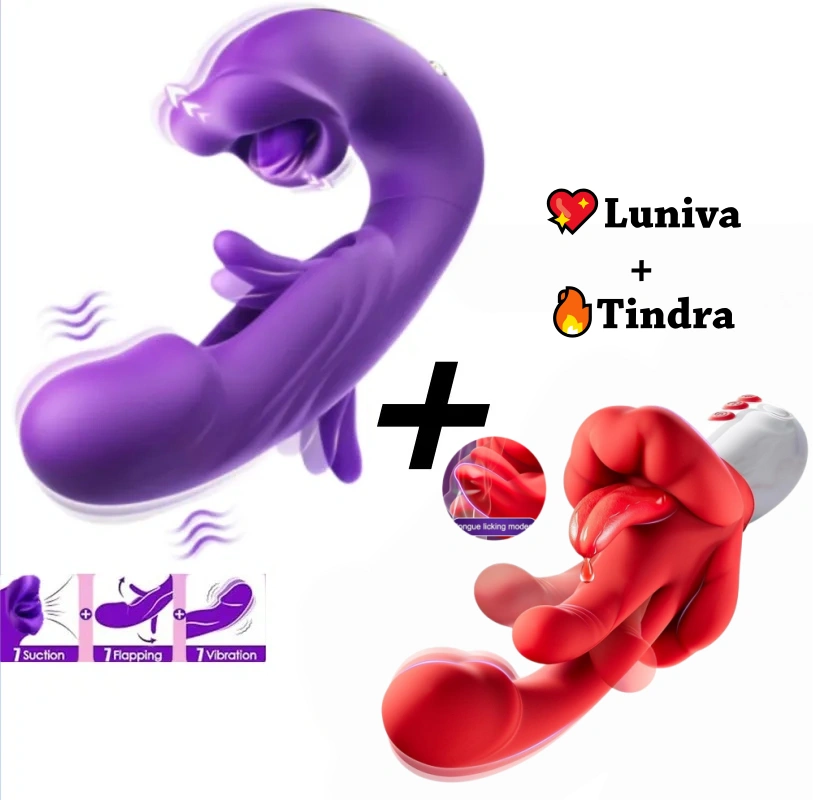 Tindra - Rhythmic Swings 4 In 1 Tongue Licking & Swings & Heating G-spot Vibrator 