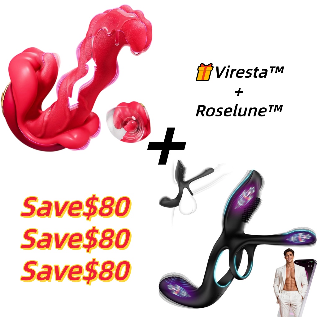 Viresta™ 💞 3-in-1 Couple Vibrator Ring — 10 Modes, Dual Stimulation & Intense Pleasure