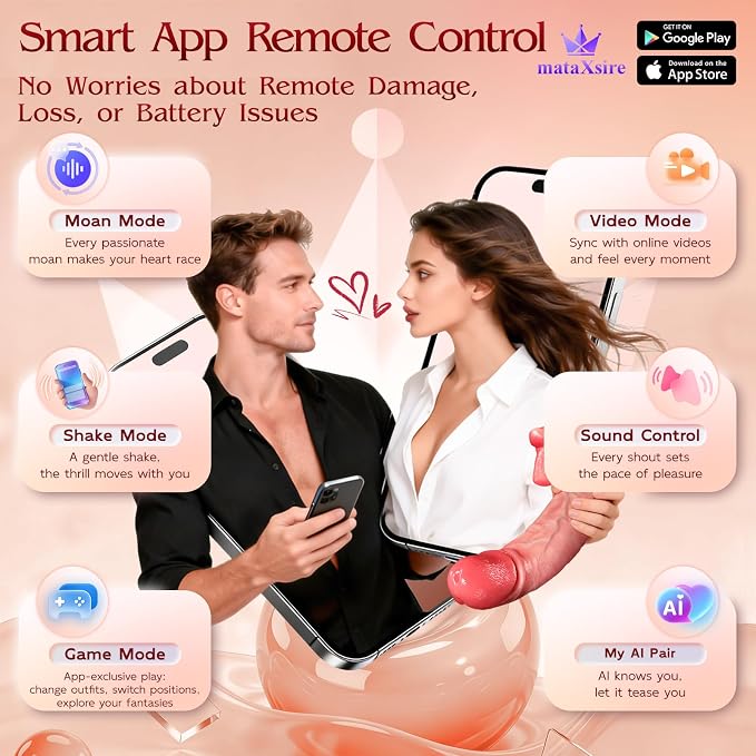 🔥Thrusting Dildo Tongue Sex Toy, AI Sync Realistic Vibrator for Women👄