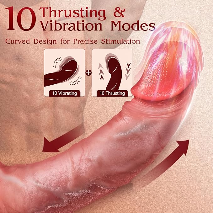 🔥Thrusting Dildo Tongue Sex Toy, AI Sync Realistic Vibrator for Women👄