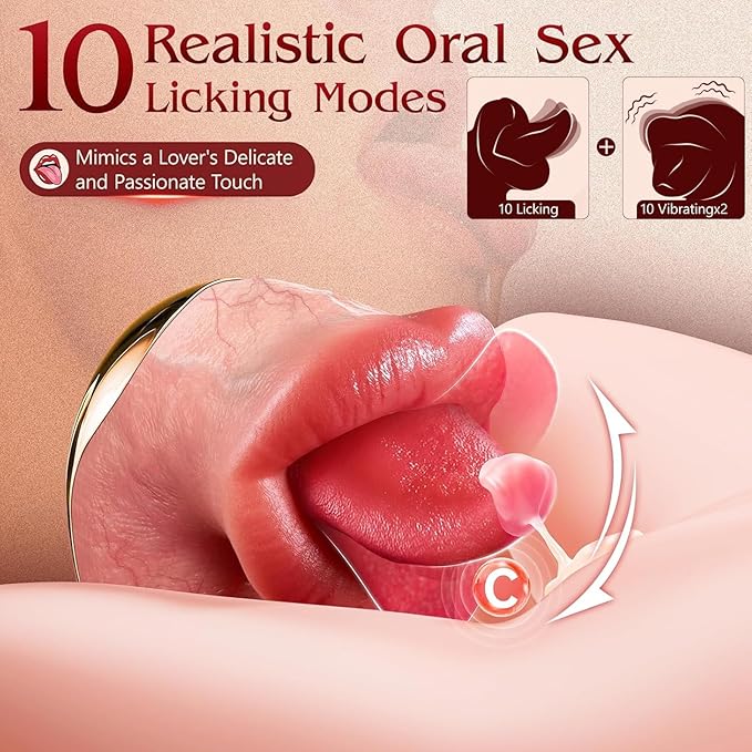 🔥Thrusting Dildo Tongue Sex Toy, AI Sync Realistic Vibrator for Women👄