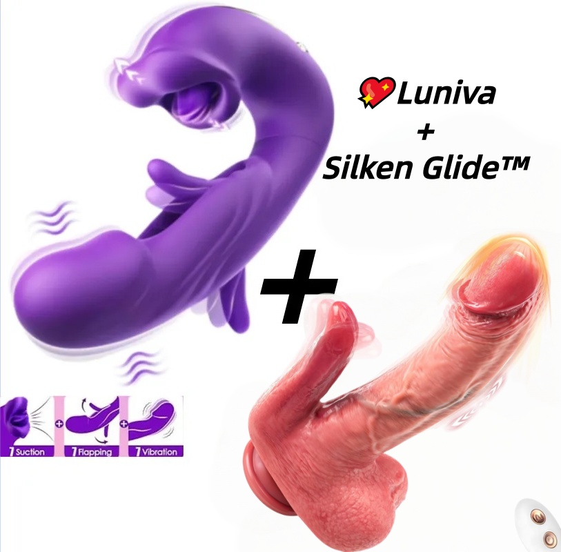 💖Silken Glide™ — Realistic Thrusting &🔥 Tongue Vibrator for Women