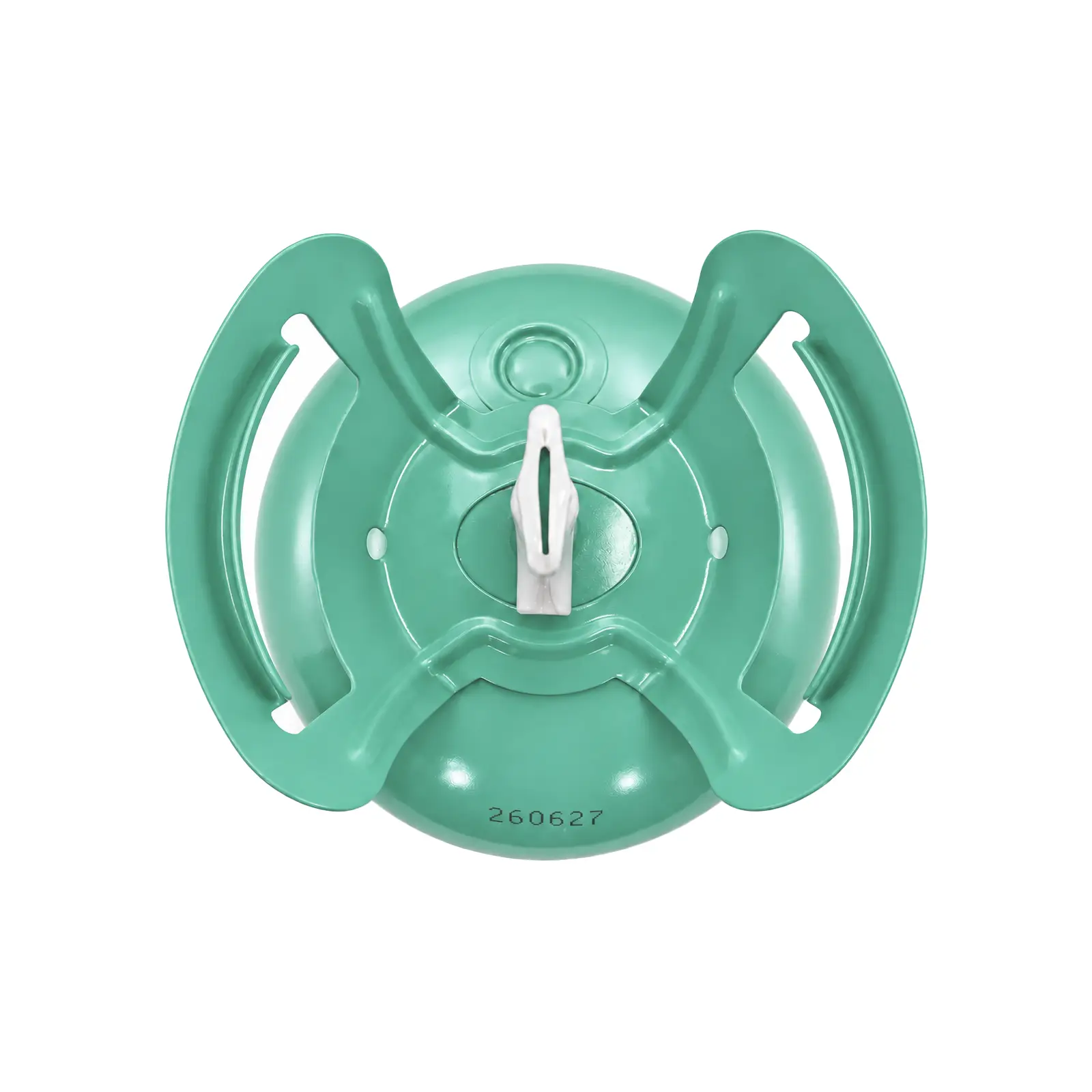 Top view of R22 refrigerant cylinder valve and protective handles