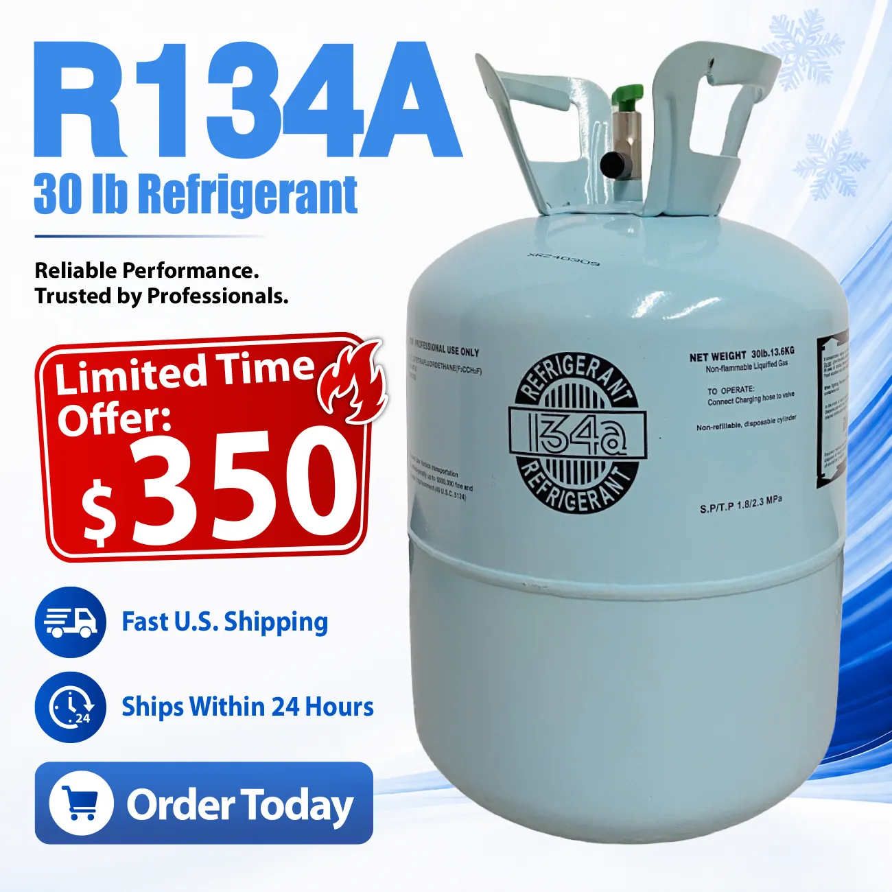 30LB R134A Refrigerant R-134A