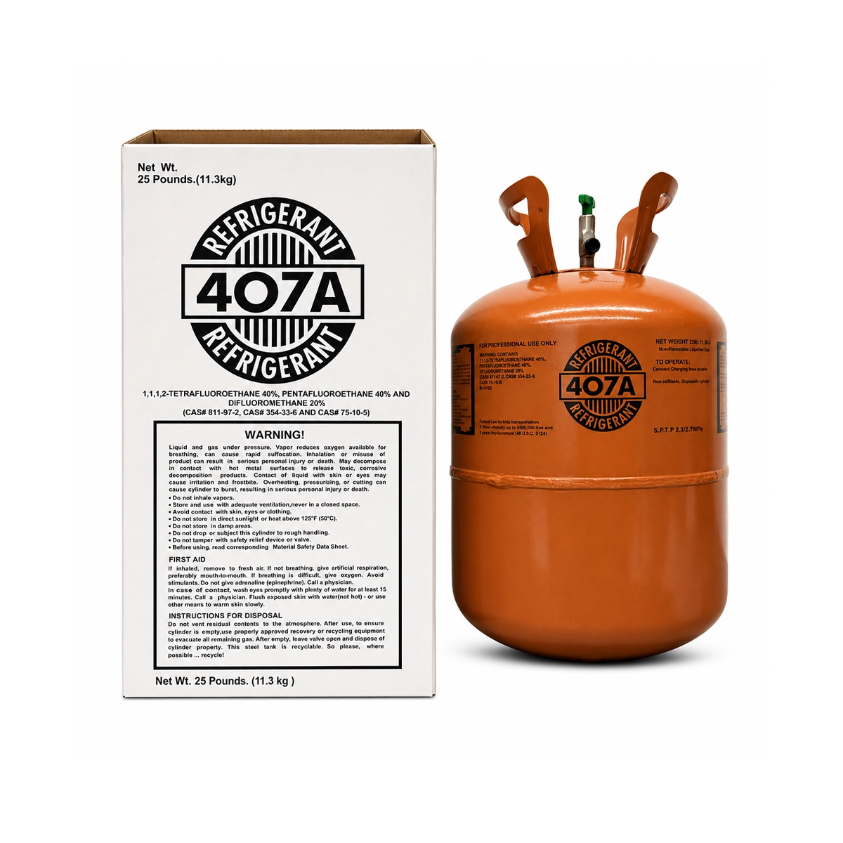 25LB R407A Refrigerant R-407A