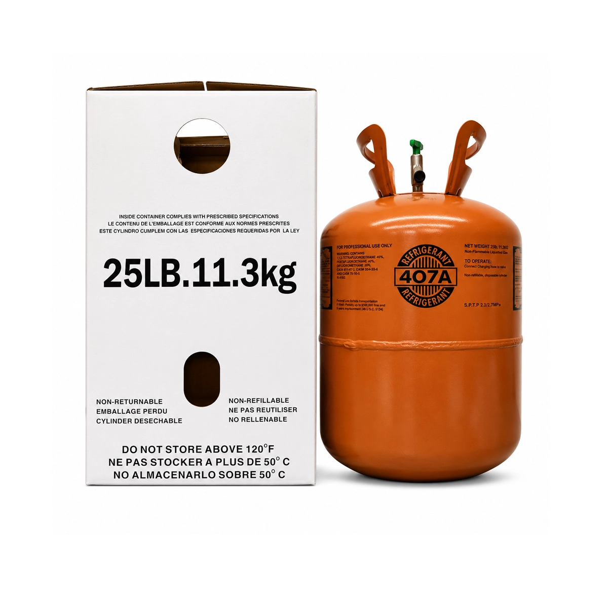 25LB R407A Refrigerant R-407A