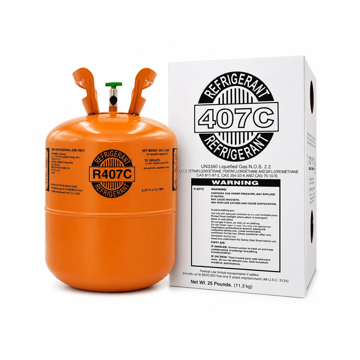 25LB R407C Refrigerant R-407C