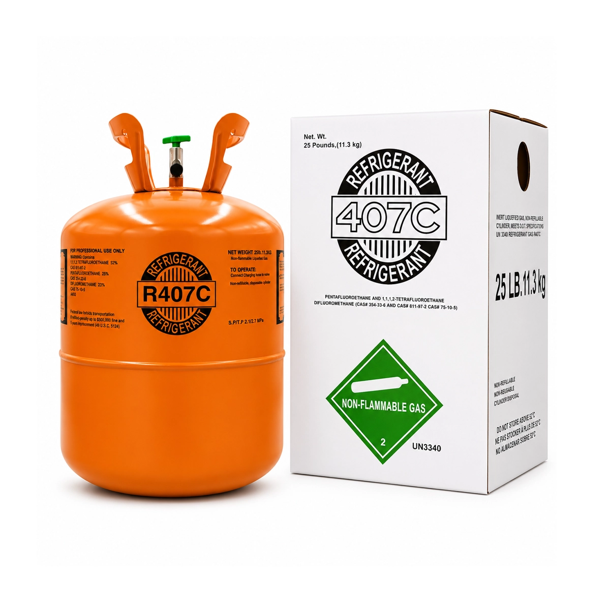25LB R407C Refrigerant R-407C
