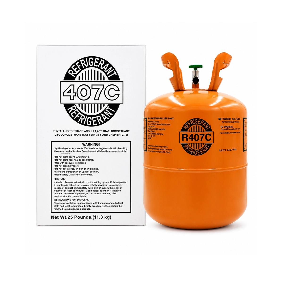 25LB R407C Refrigerant R-407C